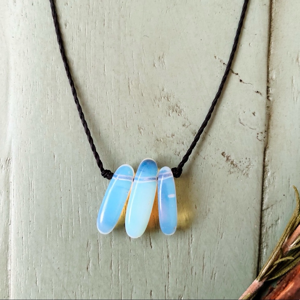 Opalite Sticks Pendant Necklace/Choker